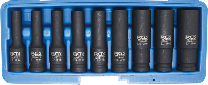 Douilles Torx Femelle Profil E Carre 1 2 E10 E24 9 Pieces