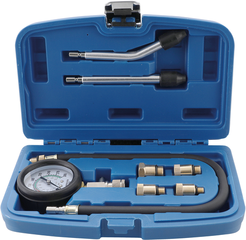 Kit Compressiomètre BGS 9669 - Pour Moteurs Essence - Manomètre 0-20 Bar - 4 Adaptateurs Bougies