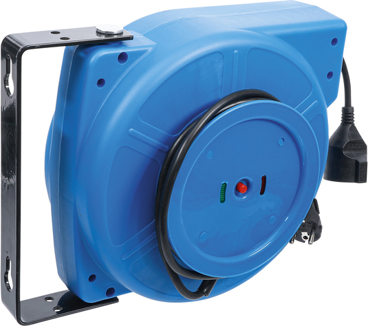 Enrouleur De Câble Automatique 10m + 1,5m - 1250W, Disjoncteur 15A, Support Mural Pivotant