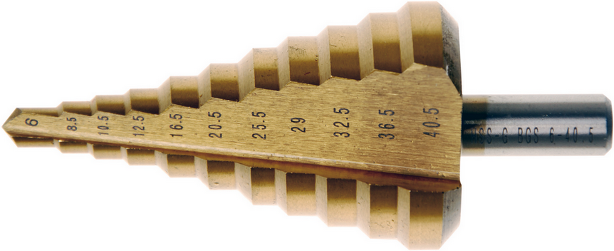 Foret étagé Hotiko HSS 6 à 55 Mm - Perceuse Multifonction 11 Marches Avec Revêtement Titane Pour Métal Et Bois