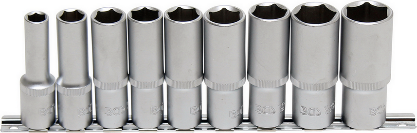 Jeu de 7 douilles métriques profondes 1/2" - Silverline - 10-19 mm Jeu de 7 douilles métriques profondes 1/2" - Silverline - 10-19 mm