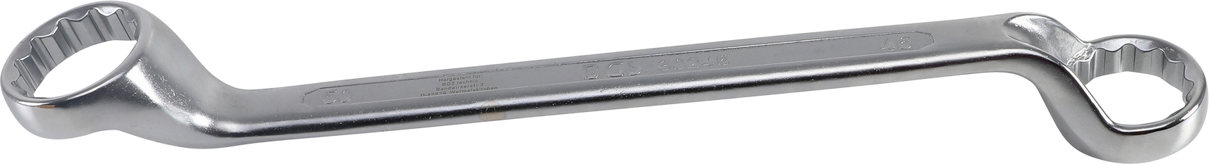 Clé Polygonale Contre-Coudée KS Tools 518.3104 - 1/2'' X 9/16'' - En Chrome Vanadium, Finition Chromée - Pour Écrous Inaccessibles