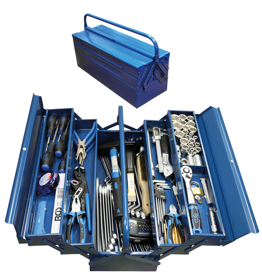 Caisse outils métallique avec outils 137 pièces