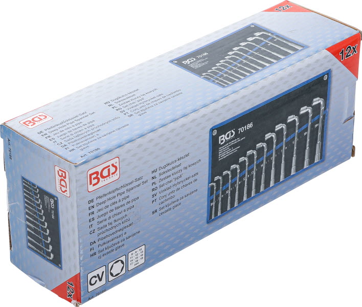 6-22 mm Jeu de Clés à Tubes, lot cle a pipes avec Gants, Ensemble de