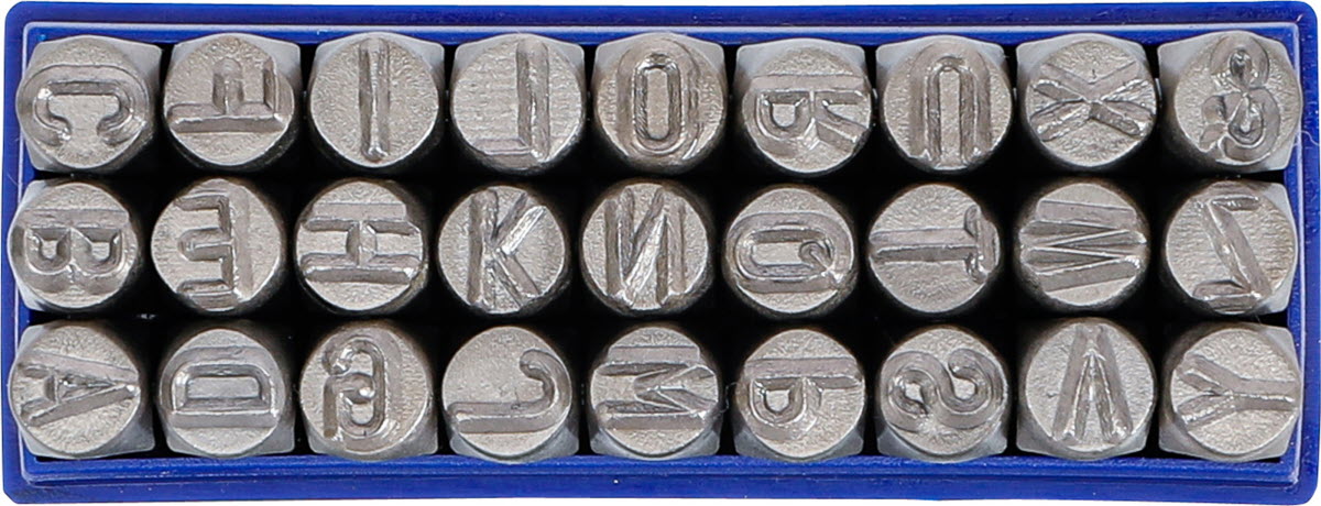 Kit 36 Lettres à Frapper RUNYU 4 Mm – Chiffres, Lettres A-Z Pour Gaufrage Métal, Cuir, Bois | Poinçons Acier Chromé