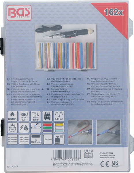 Kit De Gaines Thermo-rétractables - 127 à 530 Pièces, Rouge/noir, Polyoléfine - Pour Isolation électrique