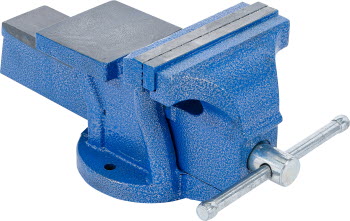 étau D'établi Étau Rotatif Professionnel 125 Mm - 360°, Bleu, Pour établi Etau D'établi