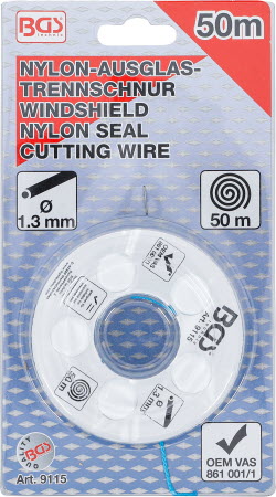 Outil Dépose Vitrage Auto Dévidoir Fil Nylon 50 M CLAS OC 1100 - Pour Décoller Les Pare-brises, Marque Française